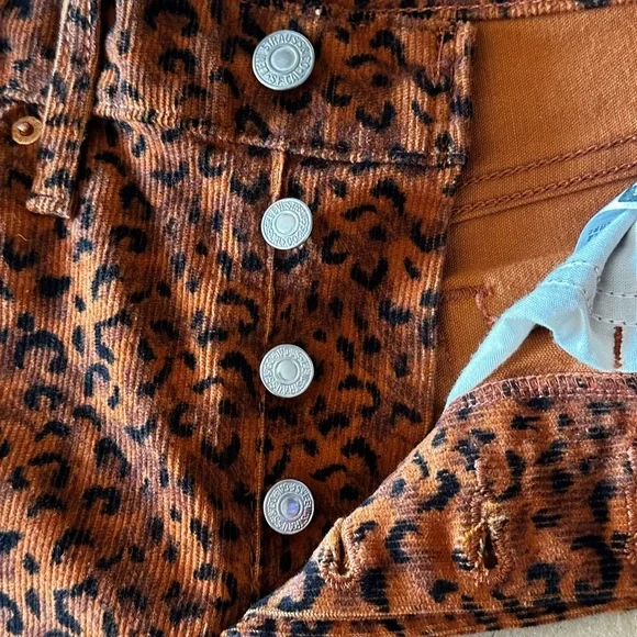 NEW Levi's Corduroy Wedgie Straight Animal Print Pant 28x28 - Picture 10 of 16